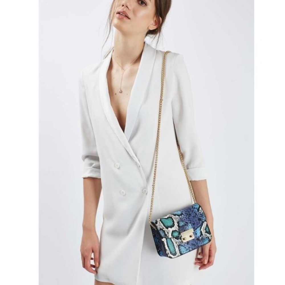 TOPSHOP snakeskin pattern crossbody bag